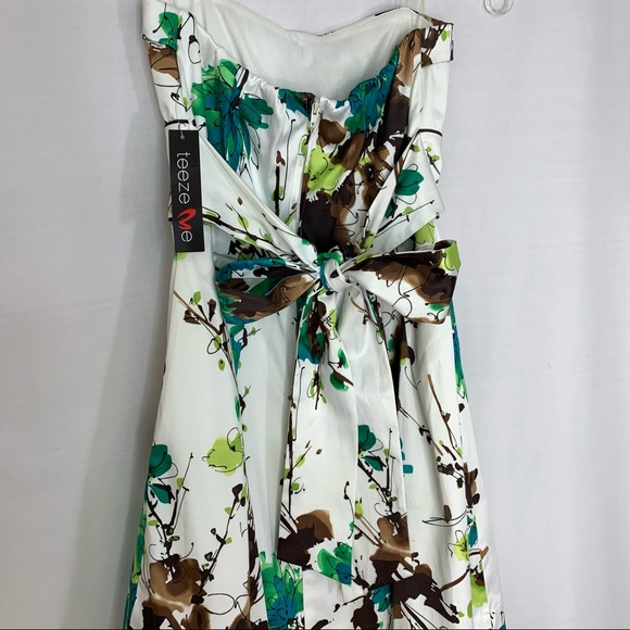 Y2K Teeze Me size 3 simi formal strapless dress - Picture 4 of 14